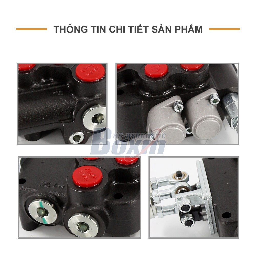 P80-U1-J2OT Tay điều khiển 2 ống Van điều hướng