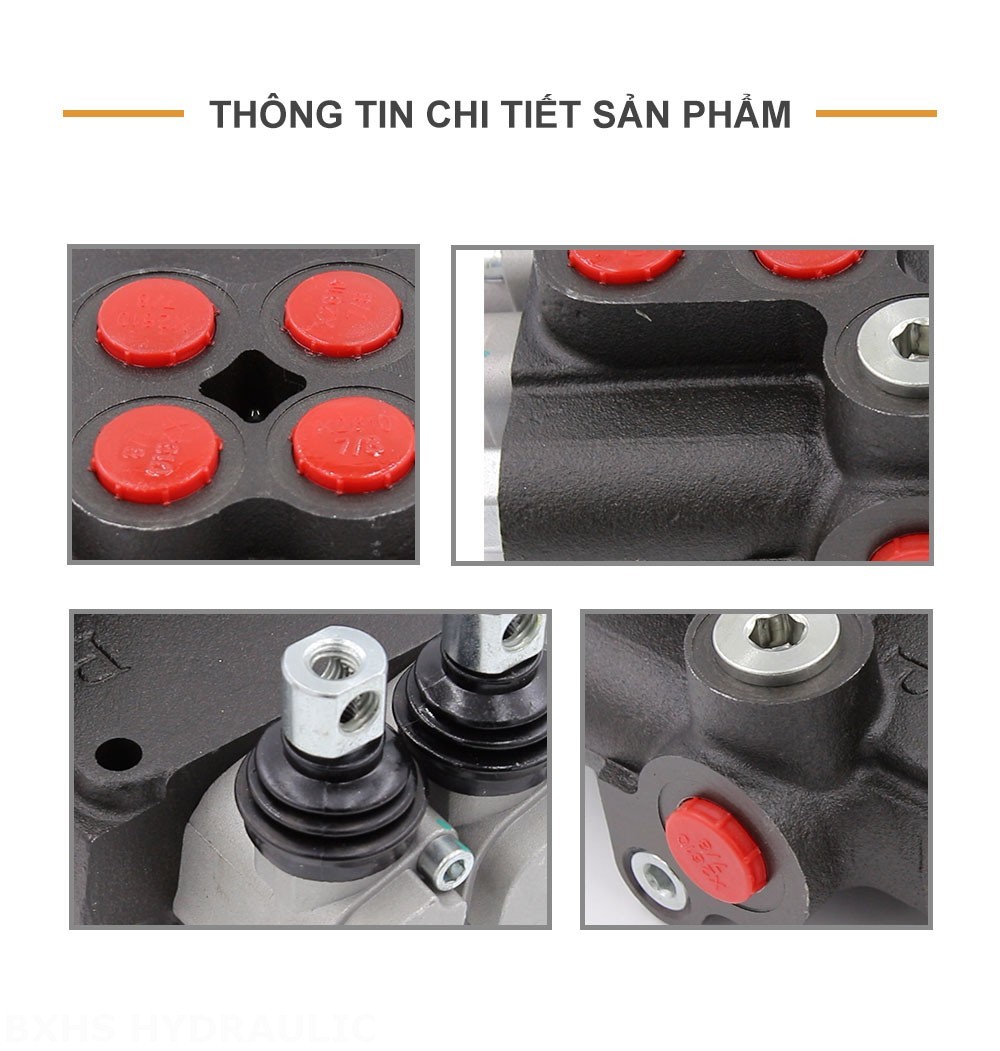 P80-U116-U78-2OT Điều khiển thủ công Xy lanh 2 Van định hướng khối liền