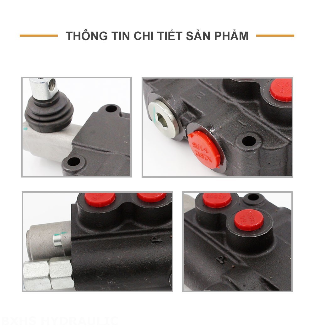 P80-U116-U78 Điều khiển thủ công Xy lanh 1 Van định hướng khối liền