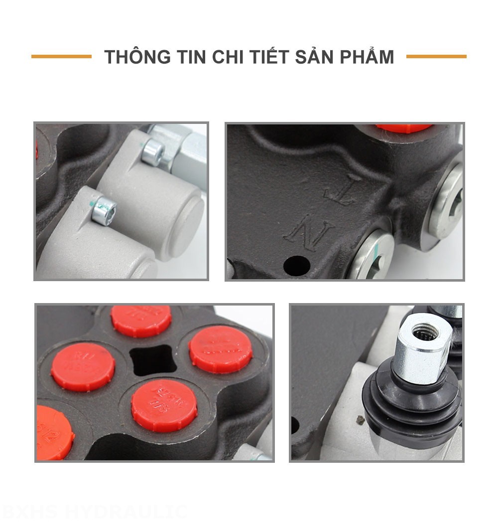 P80-U116-U78 Điều khiển thủ công Xy lanh 2 Van định hướng khối liền