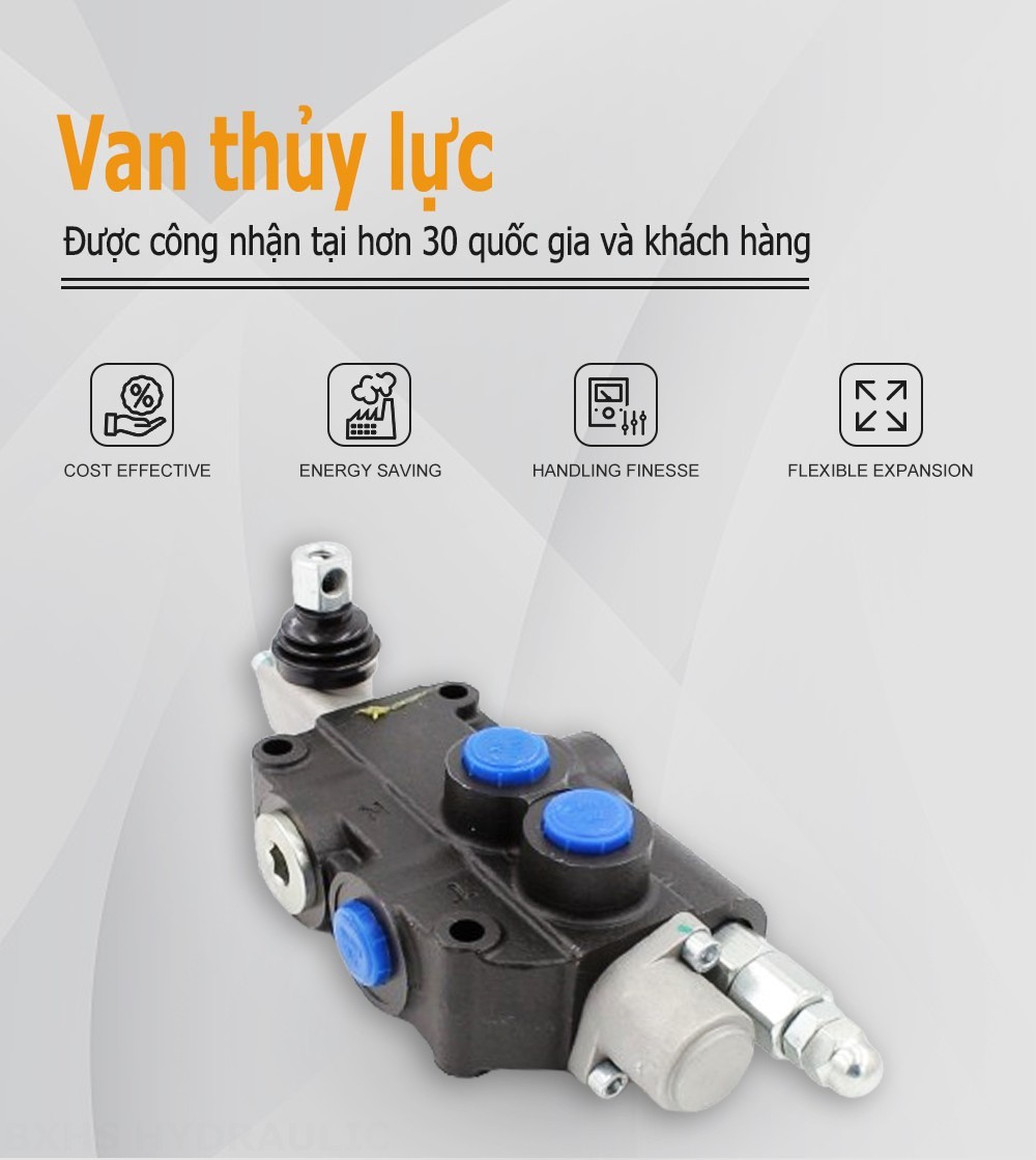 P80-U78-1OT Điều khiển thủ công Xy lanh 1 Van định hướng khối liền