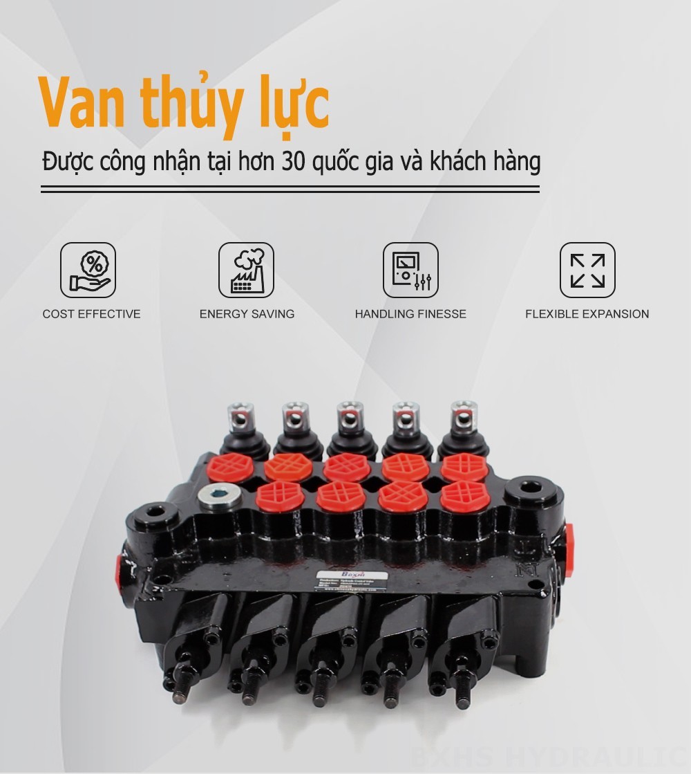P80AZ Thủy lực và thủ công Xy lanh 5 Van Điều Khiển Chân Giàn