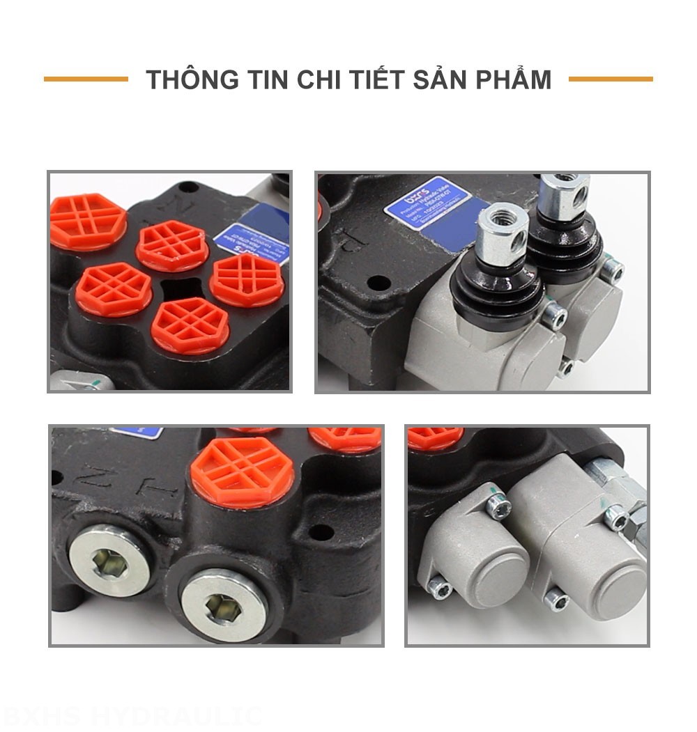 P80A Điều khiển thủ công Xy lanh 2 Van định hướng khối liền