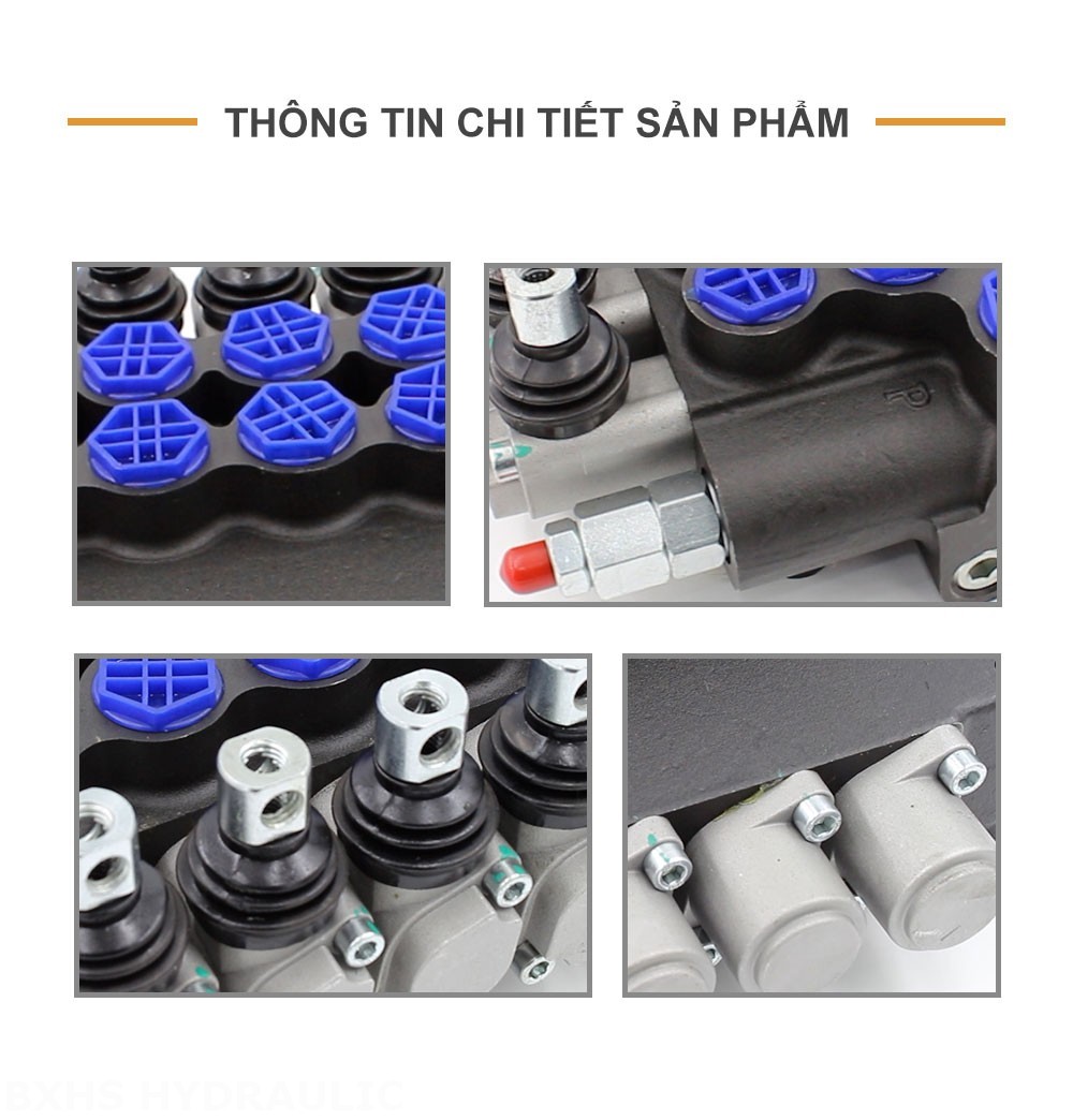 P80F-G34-OT Điều khiển thủ công Xy lanh 5 Van định hướng khối liền