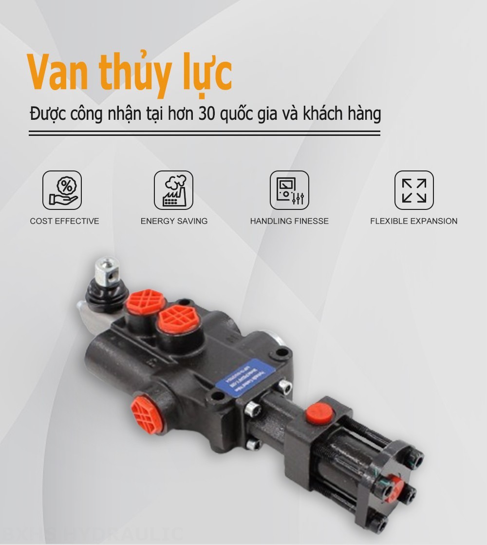 P80F-G34 Thủy lực Xy lanh 1 Van định hướng khối liền