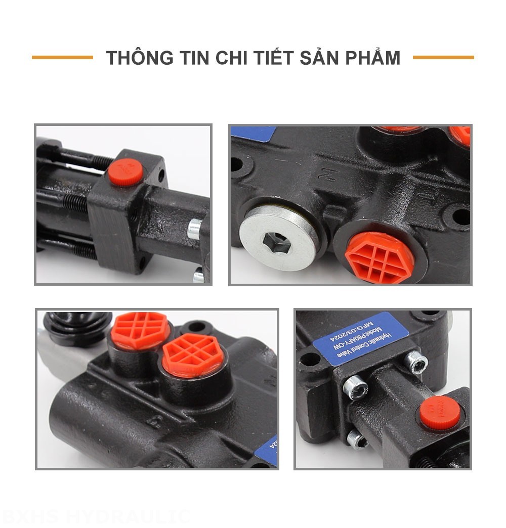 P80F-G34 Thủy lực Xy lanh 1 Van định hướng khối liền