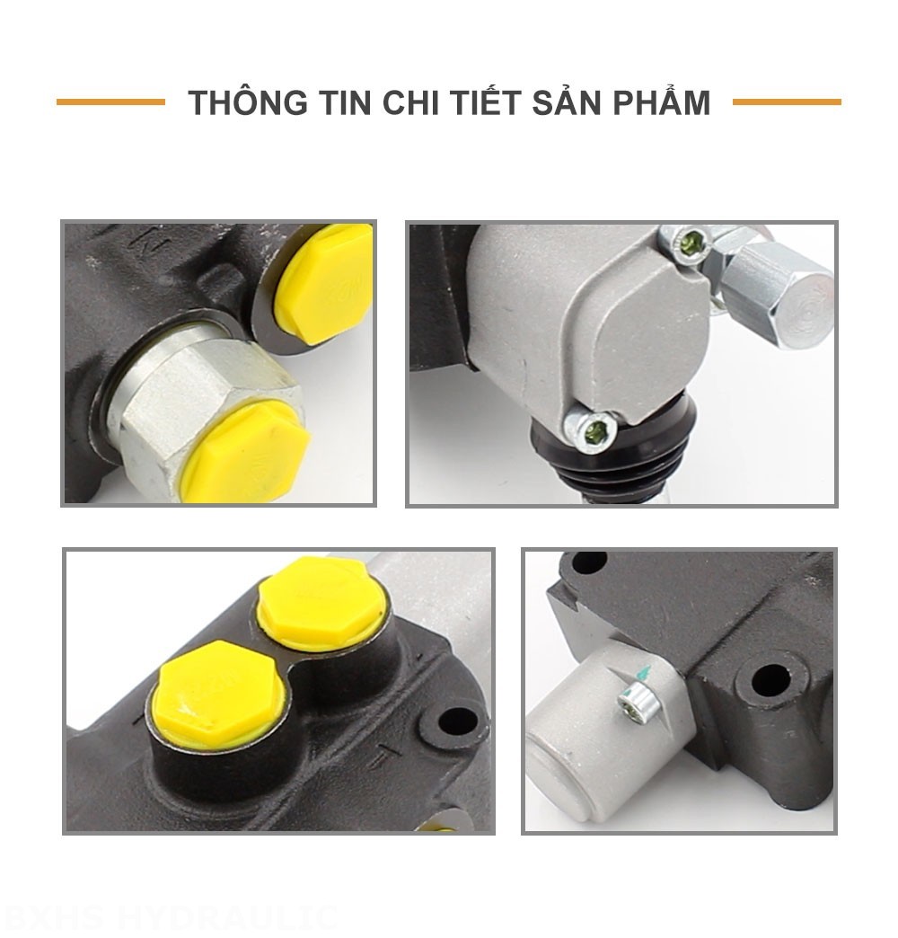 P80J Điều khiển thủ công Xy lanh 1 Van định hướng khối liền