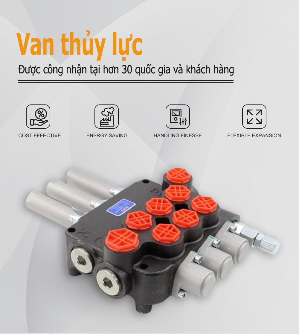 P80 Cáp Xy lanh 3 Van định hướng khối liền