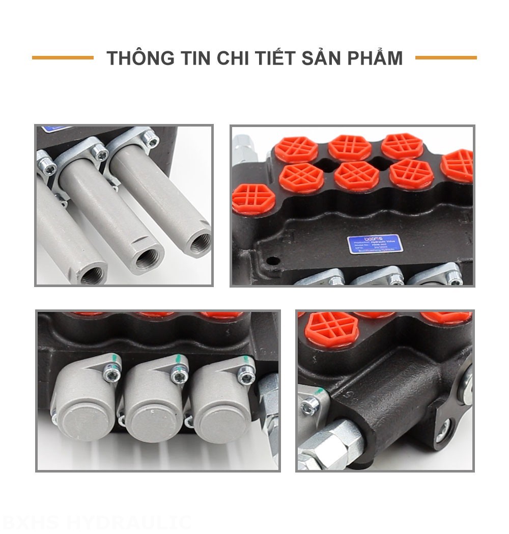 P80 Cáp Xy lanh 3 Van định hướng khối liền