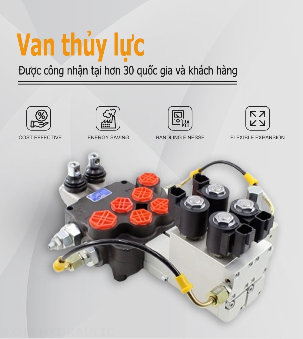 P80 Điện khí-thủy lực Xy lanh 2 Van định hướng khối liền