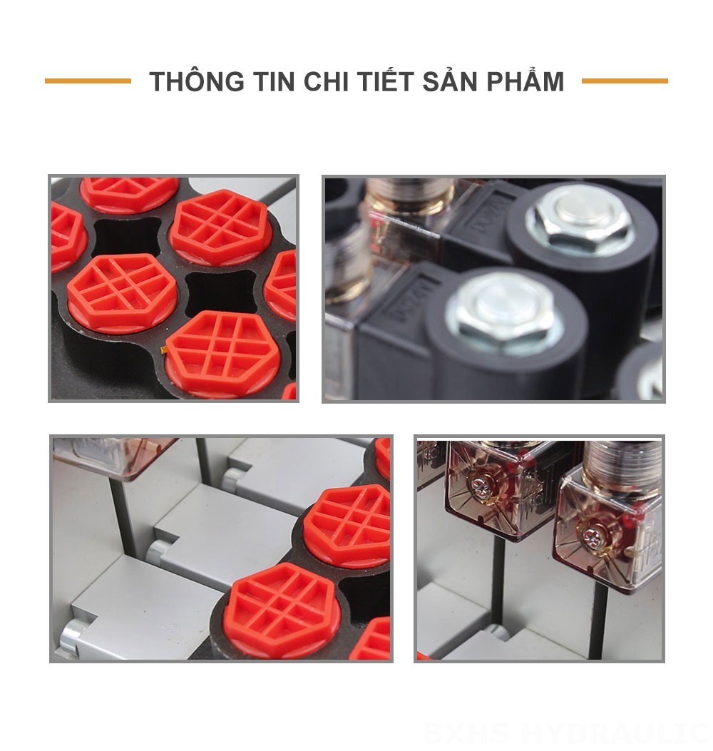 P80 Điện khí-thủy lực Xy lanh 4 Van điều hướng Monoblock