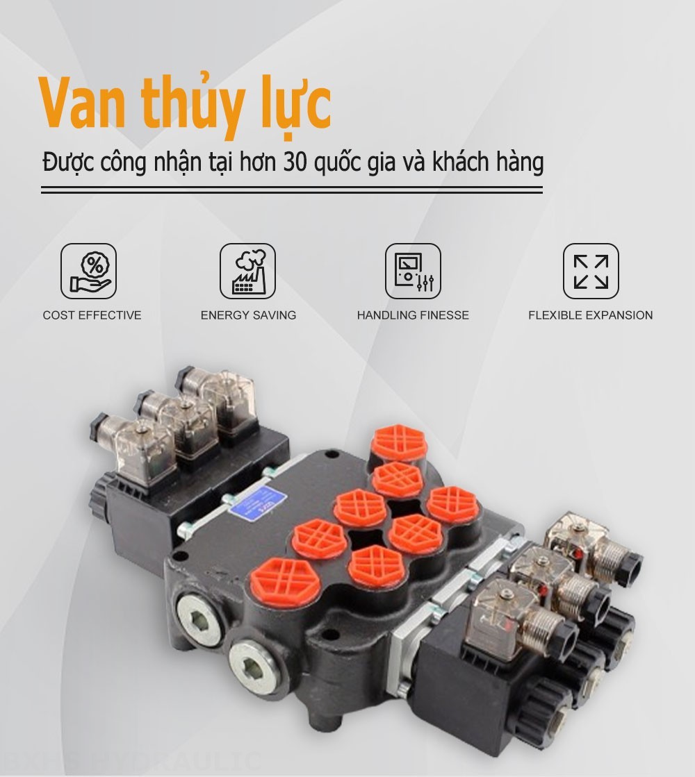 P80 Biến áp Xy lanh 3 Van định hướng khối liền