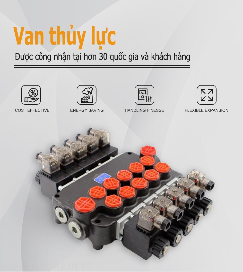 P80 Biến áp Xy lanh 5 Van định hướng khối liền