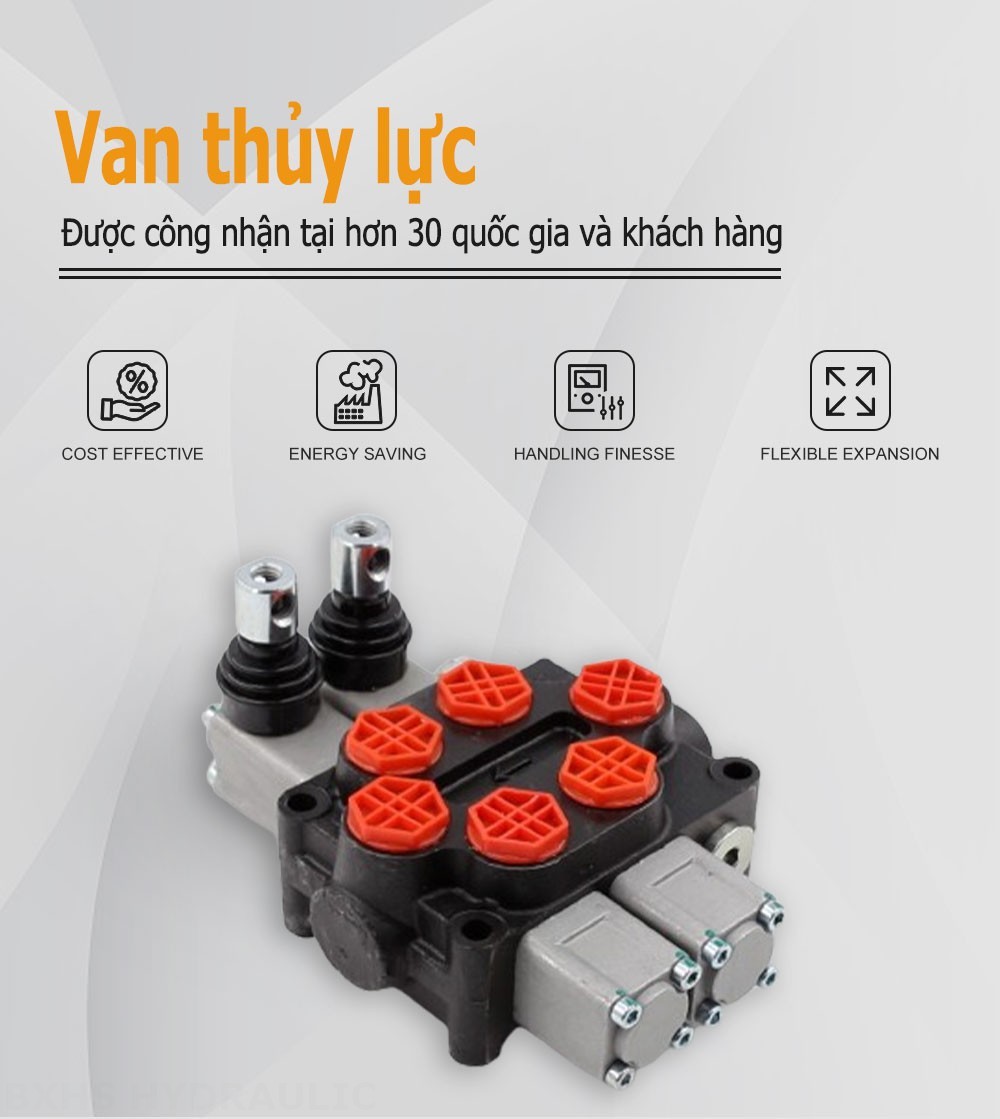 Q45 Điều khiển thủ công Xy lanh 2 Van định hướng khối liền