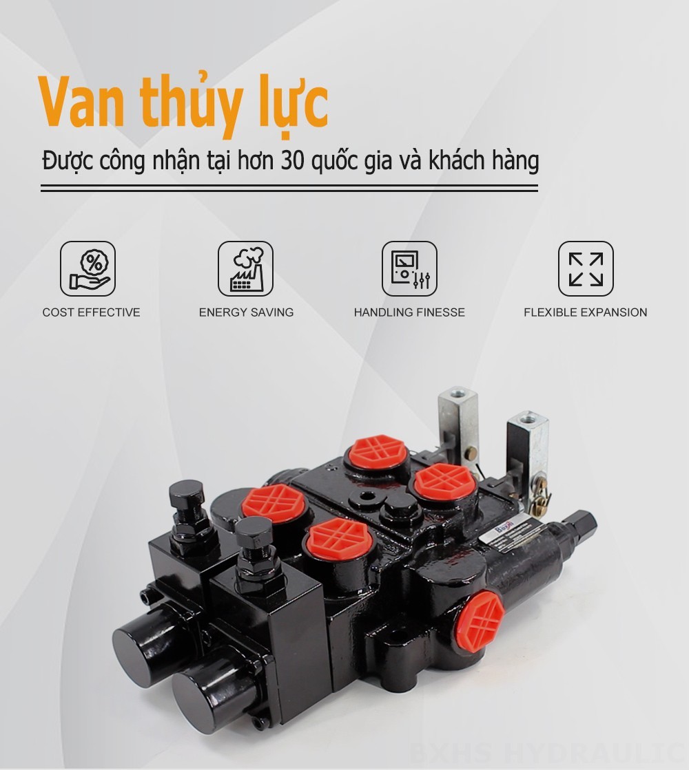 RD5200-OU2 Điều khiển thủ công Xy lanh 2 Van điều khiển thủy lực