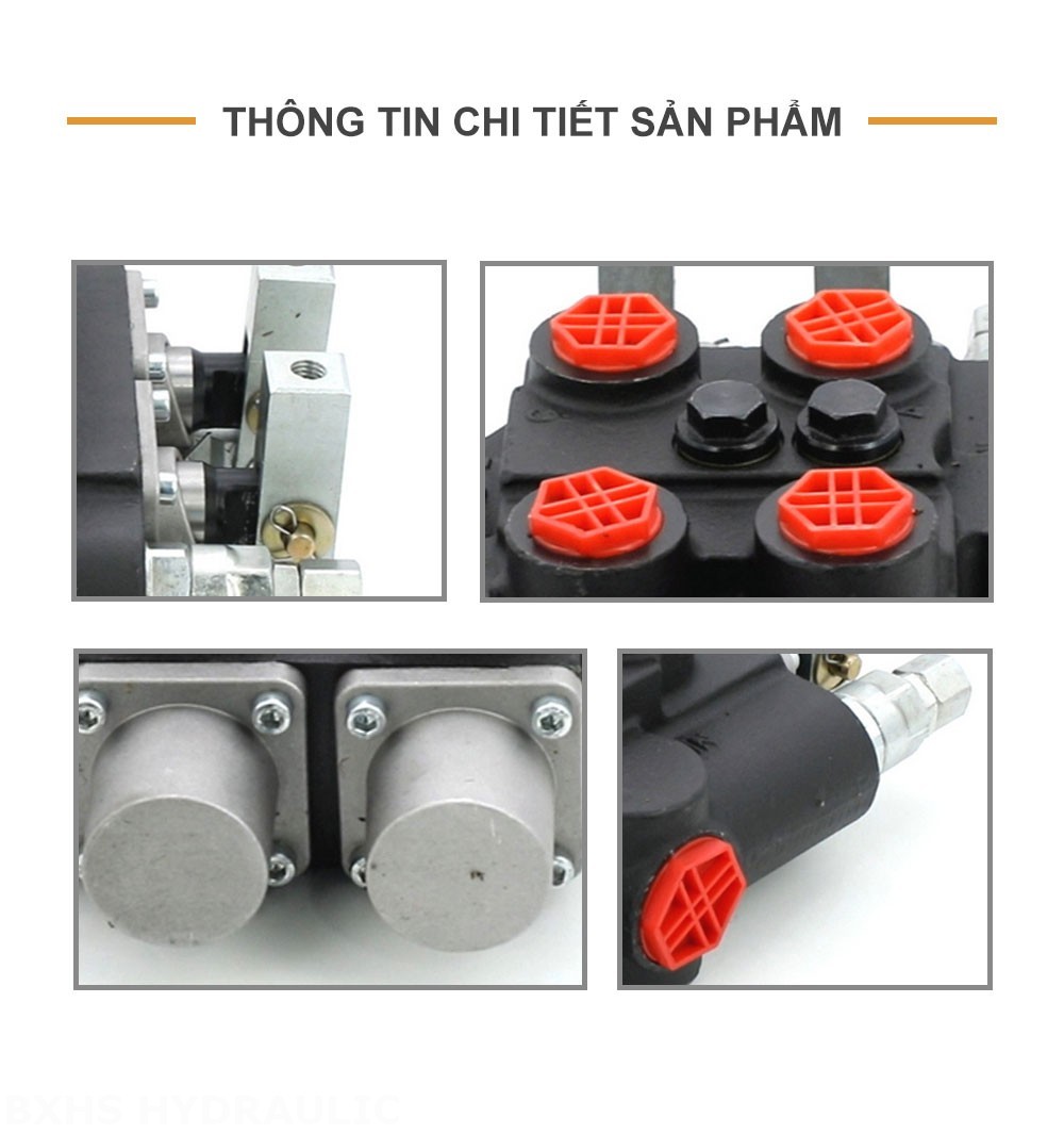 RD5200 Điều khiển thủ công Xy lanh 2 Van điều khiển thủy lực