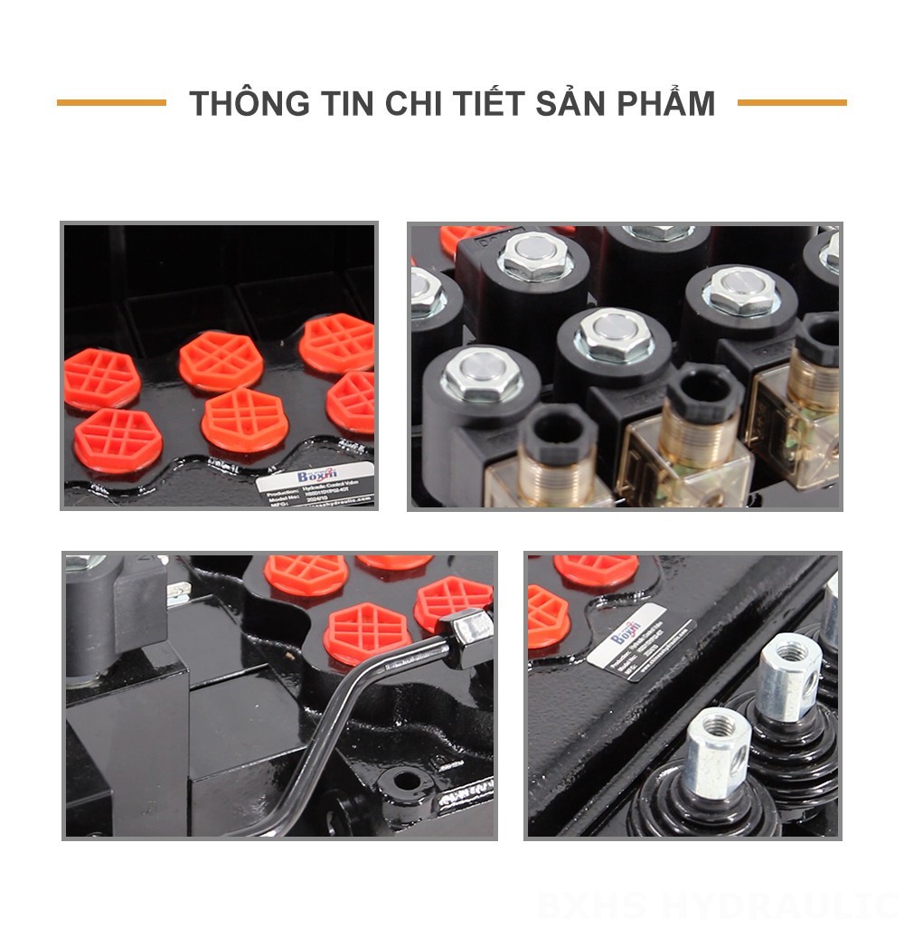 SD11-PG2 Điện khí-thủy lực Xy lanh 4 Van điều hướng Monoblock