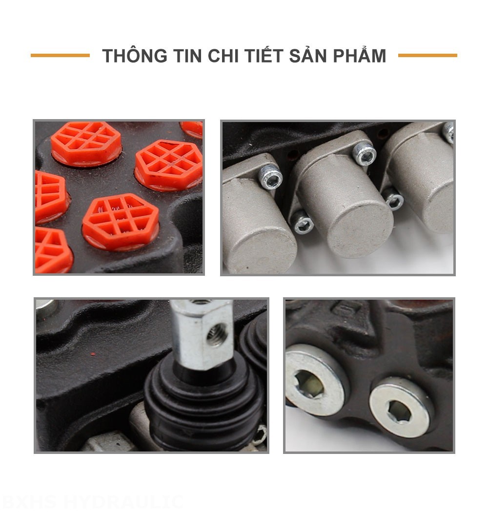 SD5-G38 Điều khiển thủ công Xy lanh 5 Van định hướng khối liền