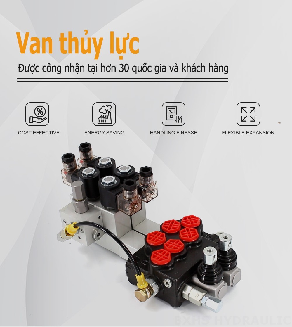 SD5 Điện khí-thủy lực Xy lanh 2 Van điều hướng Monoblock