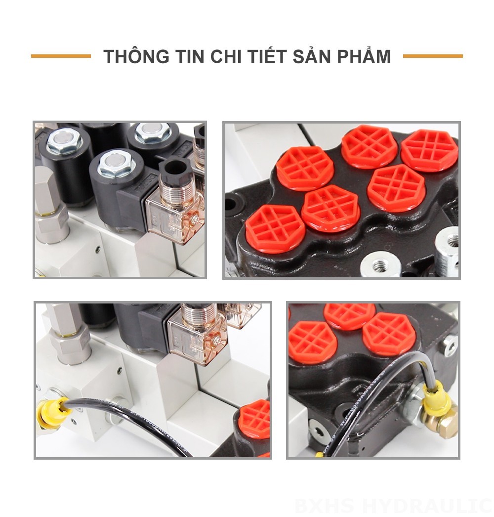 SD5 Điện khí-thủy lực Xy lanh 2 Van điều hướng Monoblock