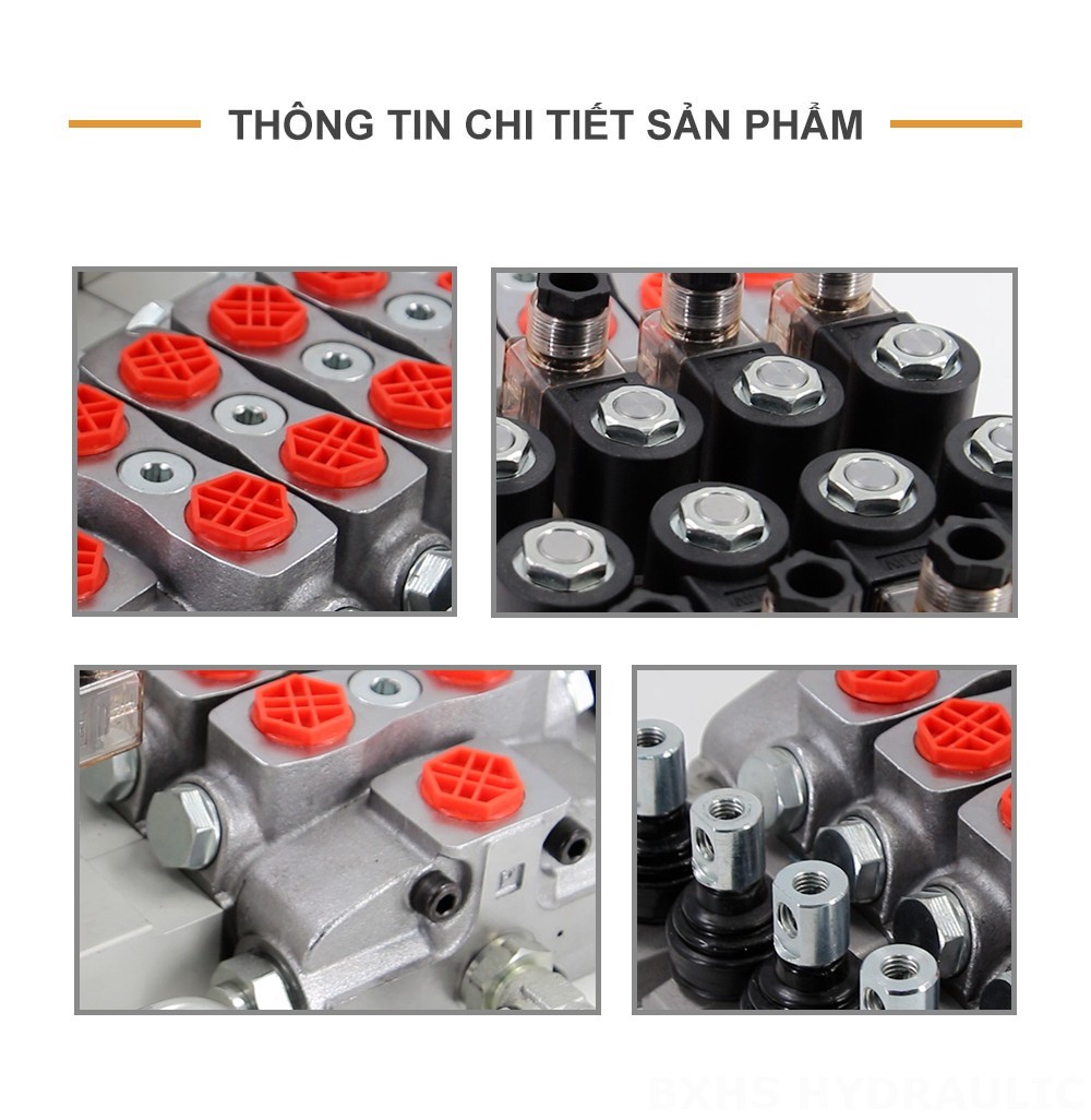 SD8 Điện khí-thủy lực Xy lanh 4 Van định hướng phân đoạn