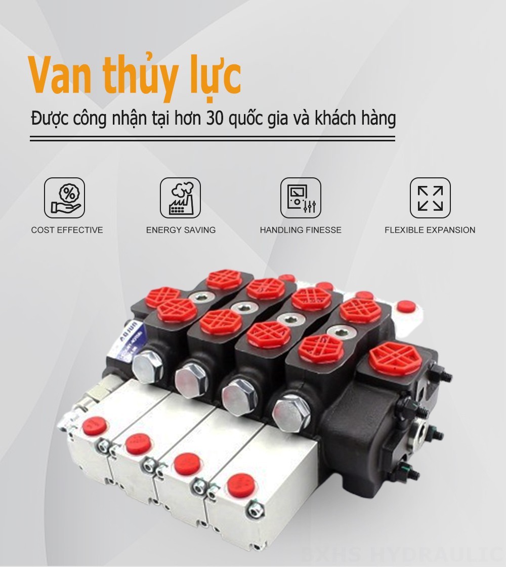 SD8 Thủy lực Xy lanh 4 Van định hướng phân đoạn