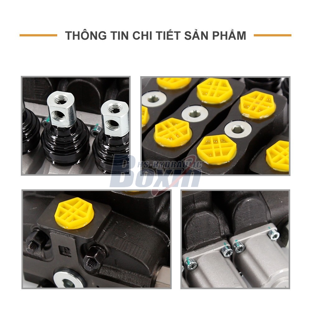 SD8 Điều khiển thủ công 3 ống Van định hướng phân đoạn