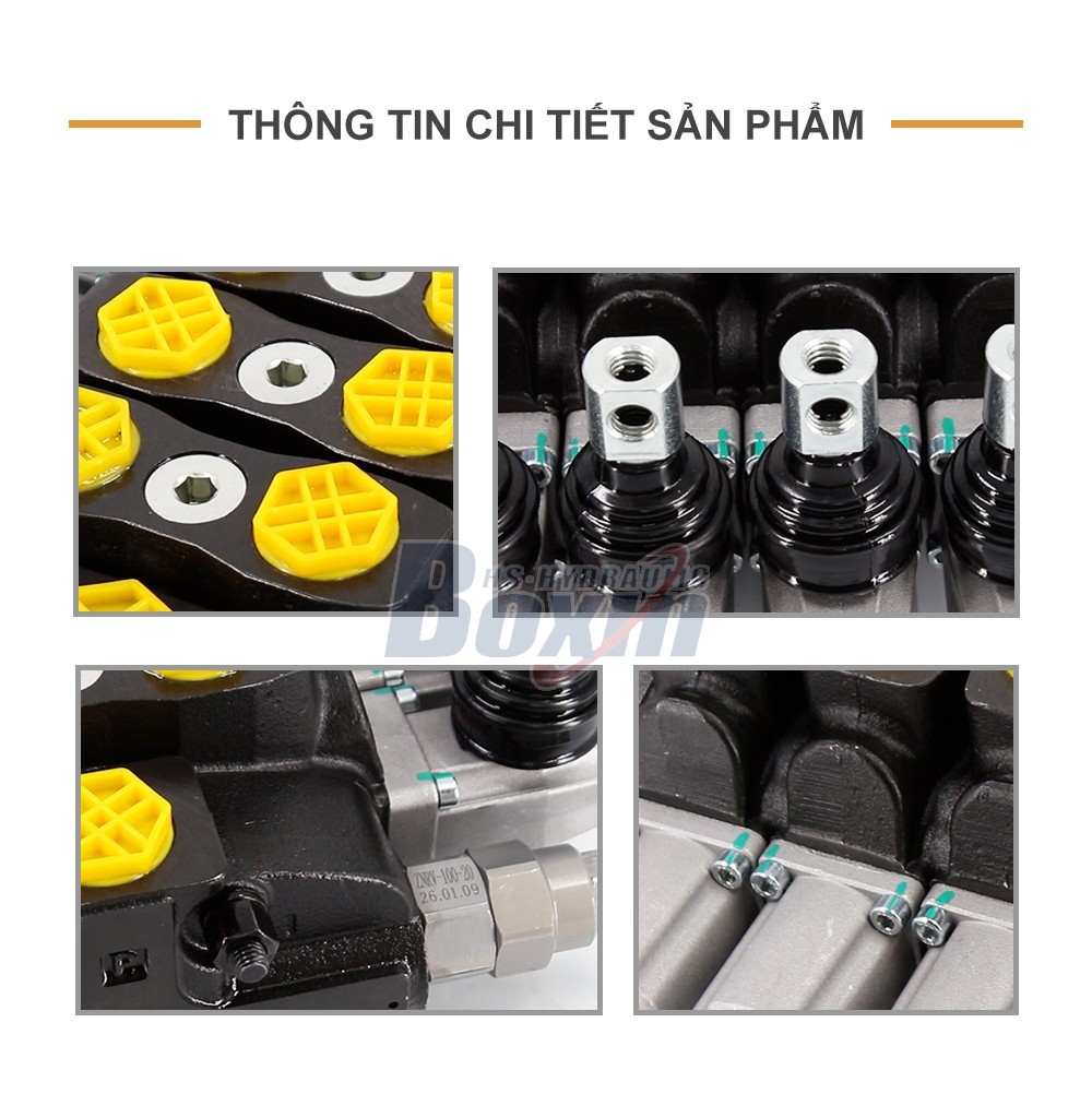 SD8 Điều khiển thủ công 4 ống Van định hướng phân đoạn