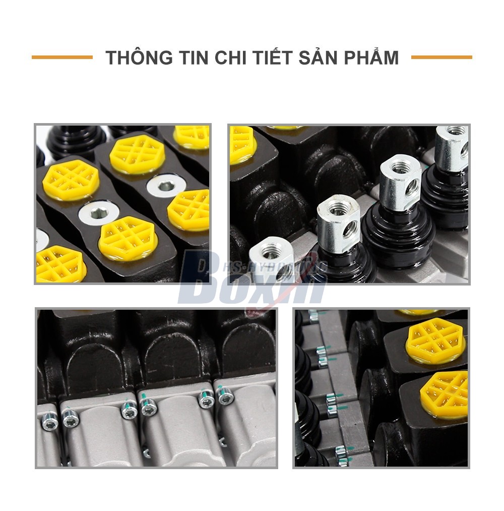 SD8 Điều khiển thủ công 6 cuộn Van định hướng phân đoạn