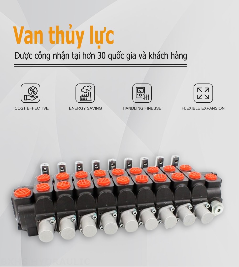 SD8 Điều khiển thủ công Xy lanh 9 Van định hướng phân đoạn