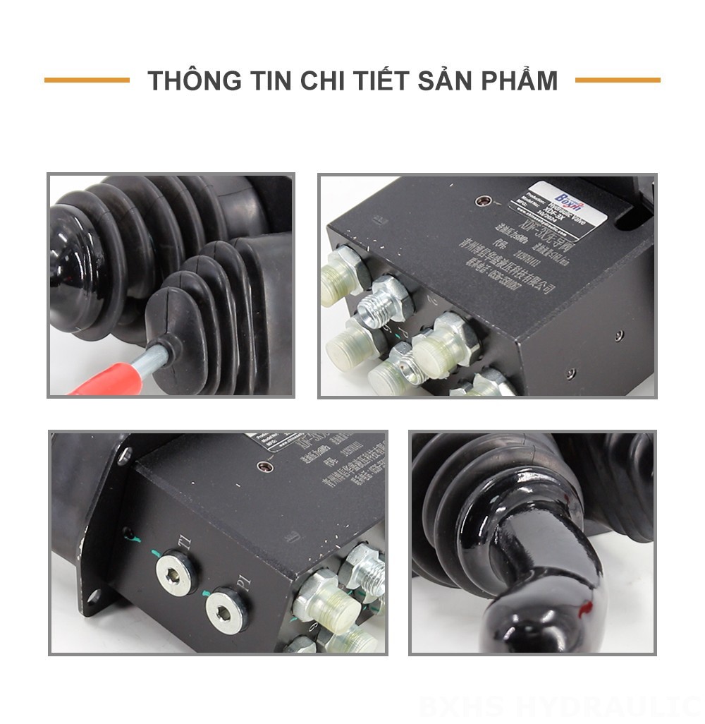 XDF-3X Thủy lực và thủ công Xy lanh 2 Cần điều khiển thủy lực