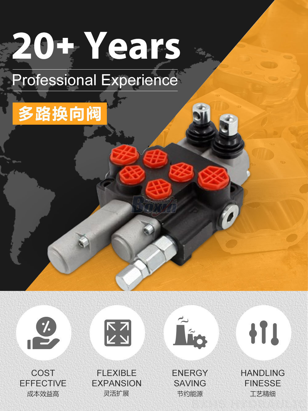 Manual Monoblock Directional Valve - P40-G12-G38-OT-QTW1 Series | Wholesale & OEM