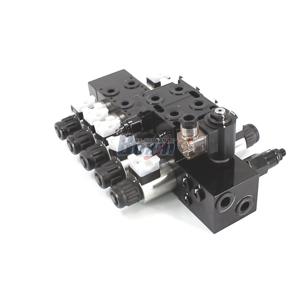 Industrial Grade DCV56-H 5 Spool Solenoid Operated Sectional Control Valve main image
