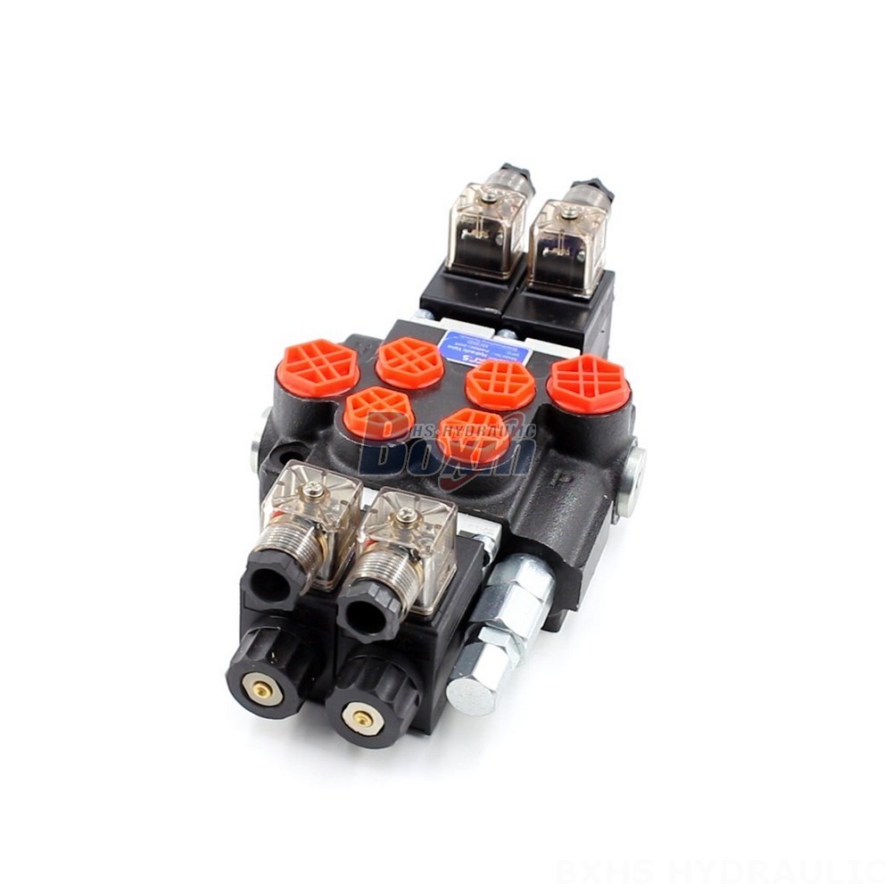 Customized P40 Solenoid 2 Spool Monoblock Directional Valves main image