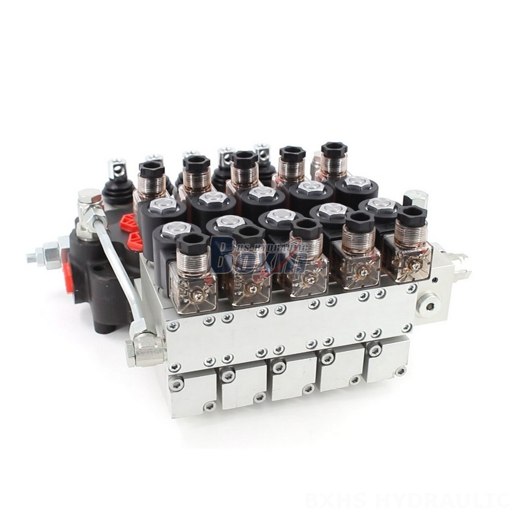 P80 Electro-hydraulic 5 Spool Monoblock Directional Valve - Factory Direct cover photo
