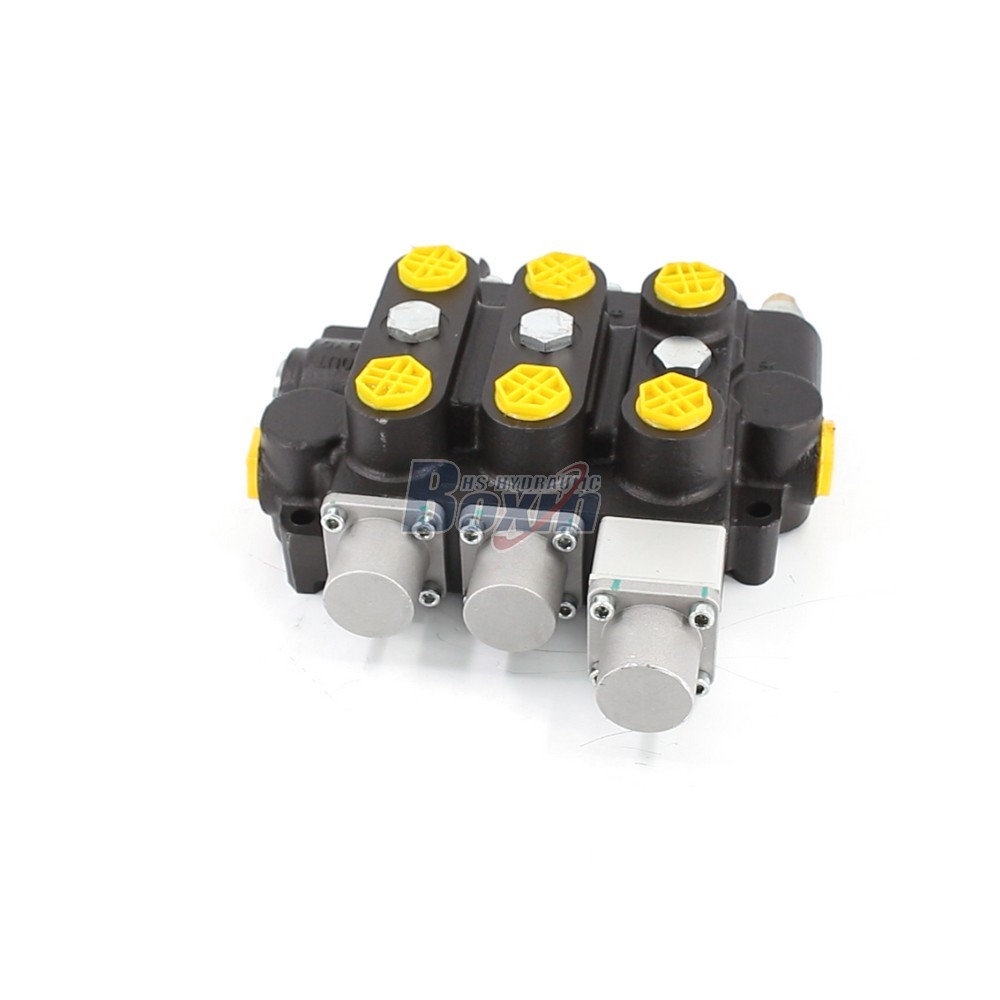 Industrial Grade RD5300NPT-QTW-2OT Manual Hydraulic Valve with 3 Spools main image