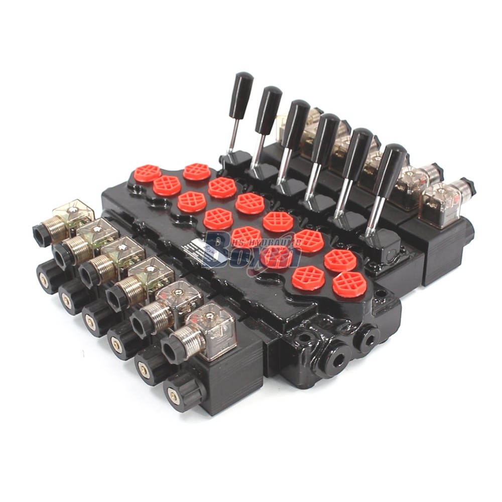 OEM/ODM and Custom Label SD5-PG2 Solenoid 6 Spool Monoblock Directional Valve main image